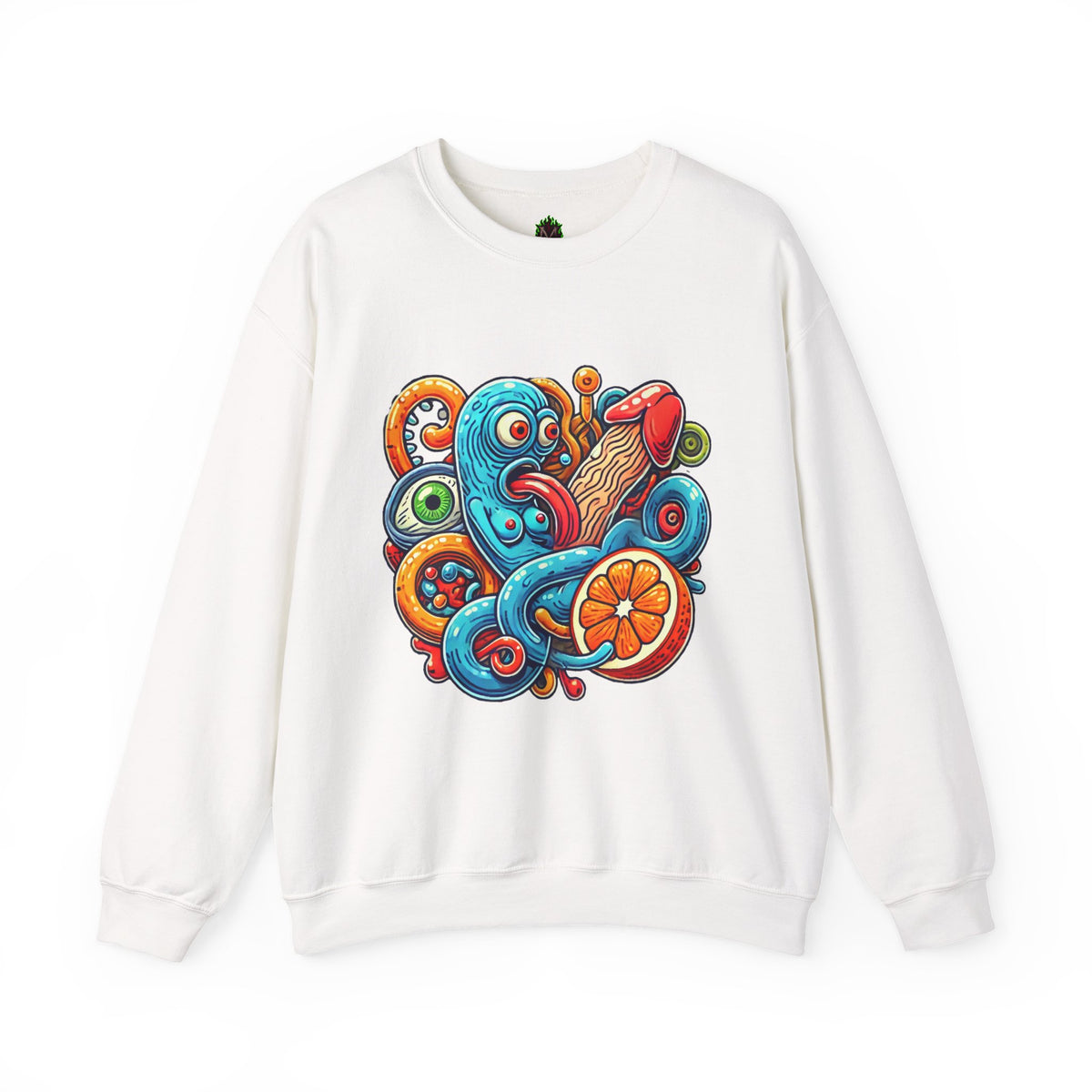 Psychedelic Tentacle Citrus Crewneck Sweatshirt