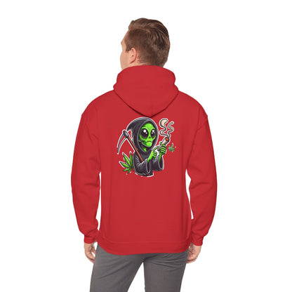 Reaper Smoking Weed Hoodie – Cannabis Grim Reaper Graphic Pullover