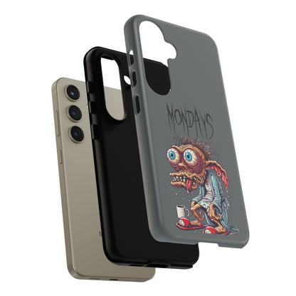 Mondays Zombie Character Phone Case – Funny Groggy Coffee Phone Cover