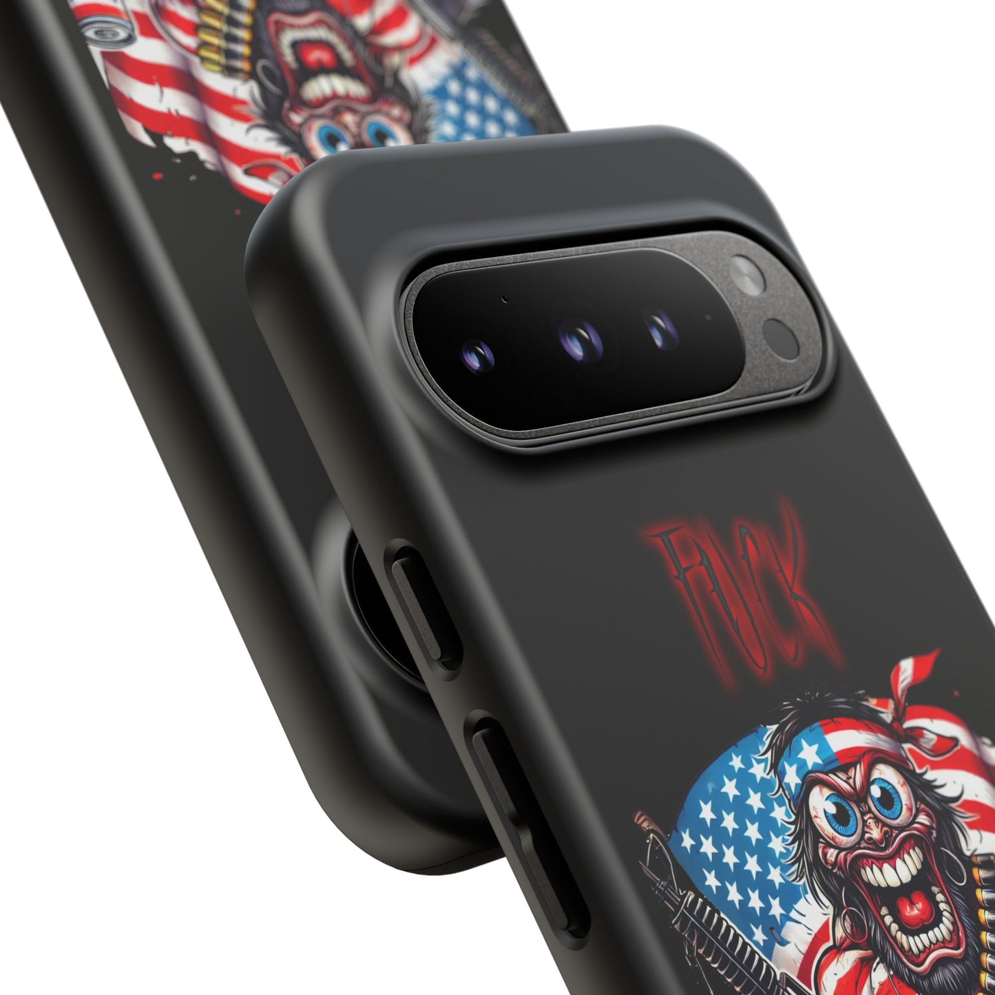 Phone Case — American Flag Skull Soldier Design (Tough Cases)