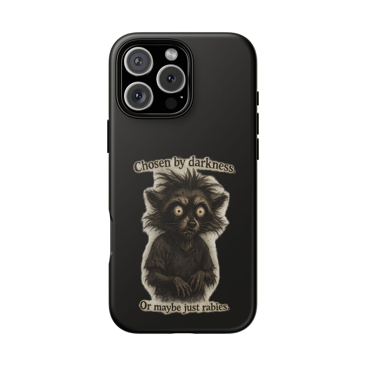 Phone Case - "Chosen by Darkness (Or Maybe Just Rabies)" Cute Creepy Retro Creature Protective Case