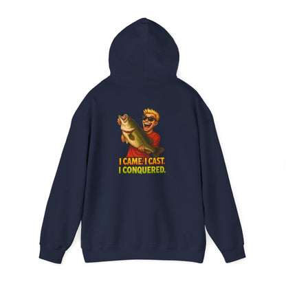 Fishing Hoodie – I Came, I Cast, I Conquered Graphic Pullover