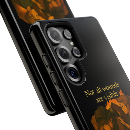 Phone Case — “Not All Wounds Are Visible” Firefighter PTSD Support Design