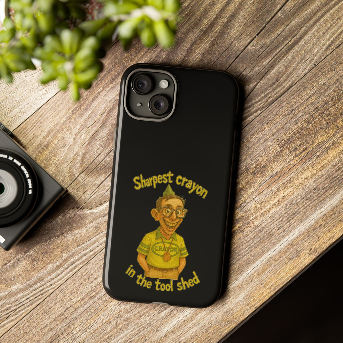 Phone Case — "Sharpest Crayon in the Tool Shed" Retro Teacher/Geek Protective Cover
