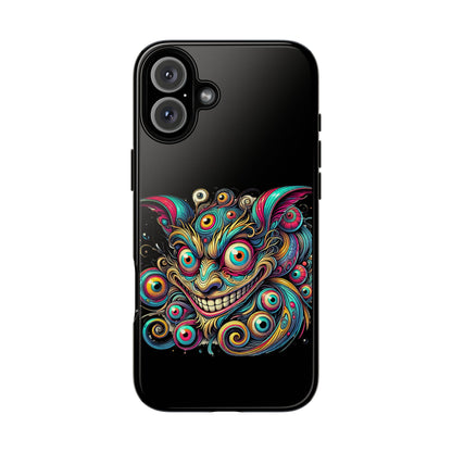 Psychedelic Mischief Phone Case — Colorful Grinning Monster Design