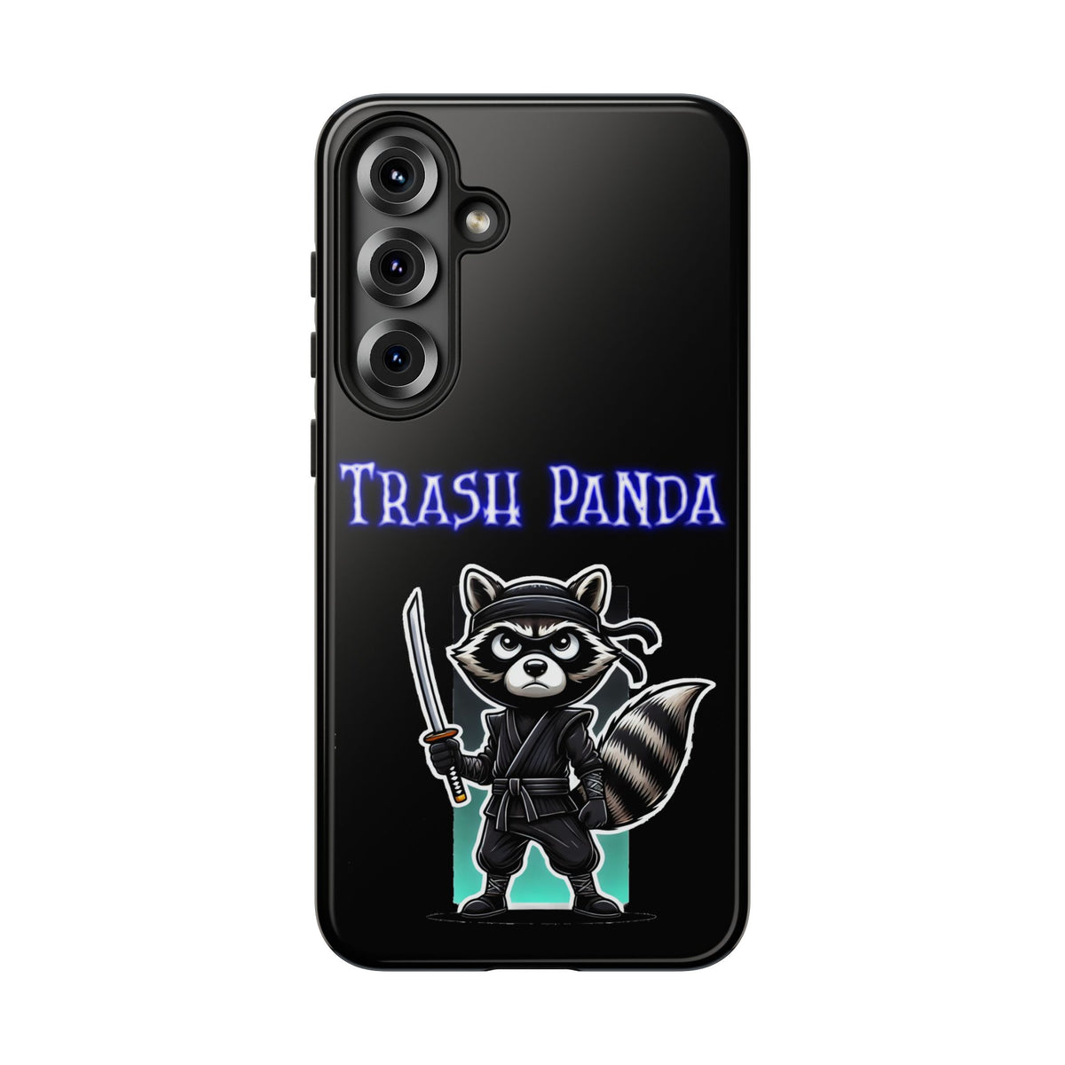 Trash Panda Ninja Phone Case — Cute Raccoon Warrior Protective Case