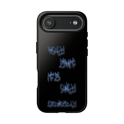 Phone Case — Blue Neon Graffiti "Tough Cases" Protective Cover