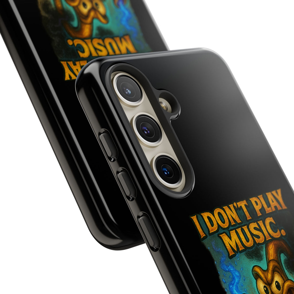 Phone Case — "I Don't Play Music. I Detonate It." Cartoon Bomb Graphic