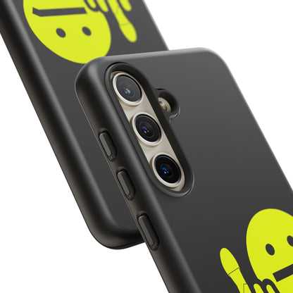 Phone Case — Neon Middle Finger Emoji Graphic