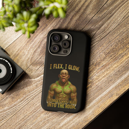 Phone Case — I Flex, I Glow Funny Muscular Guy Phone Cover