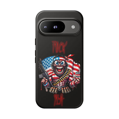 Phone Case — American Flag Skull Soldier Design (Tough Cases)