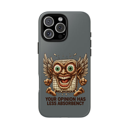Phone Case — Funny Vintage Winged Toaster Design (“Your Opinion Has Less Absorbency”)