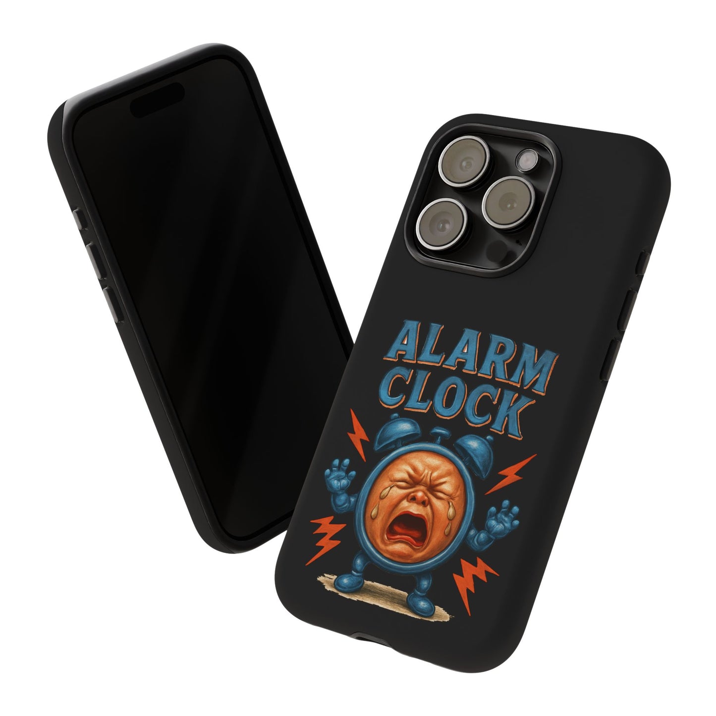 Phone Case — "Alarm Clock" Retro Screaming Clock Protective Cover