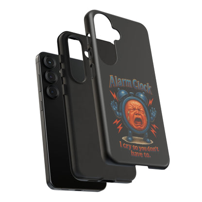 Phone Case — "Alarm Clock: I Cry So You Don't Have To" Funny Retro Baby Alarm Design