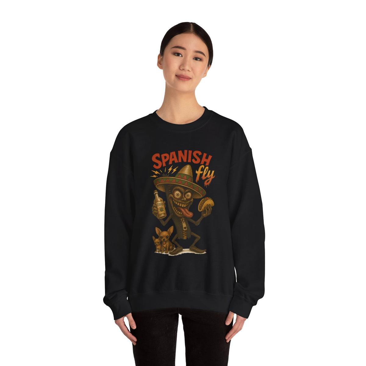 Spanish Fly Crewneck – Tequila & Taco Mayhem Edition