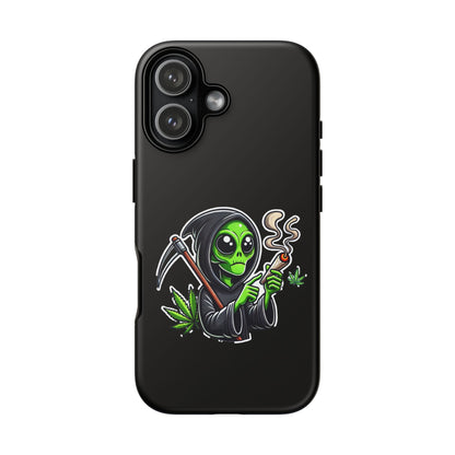 Reaper Alien Phone Case – Cute Grim Reaper Smoking Weed iPhone Case