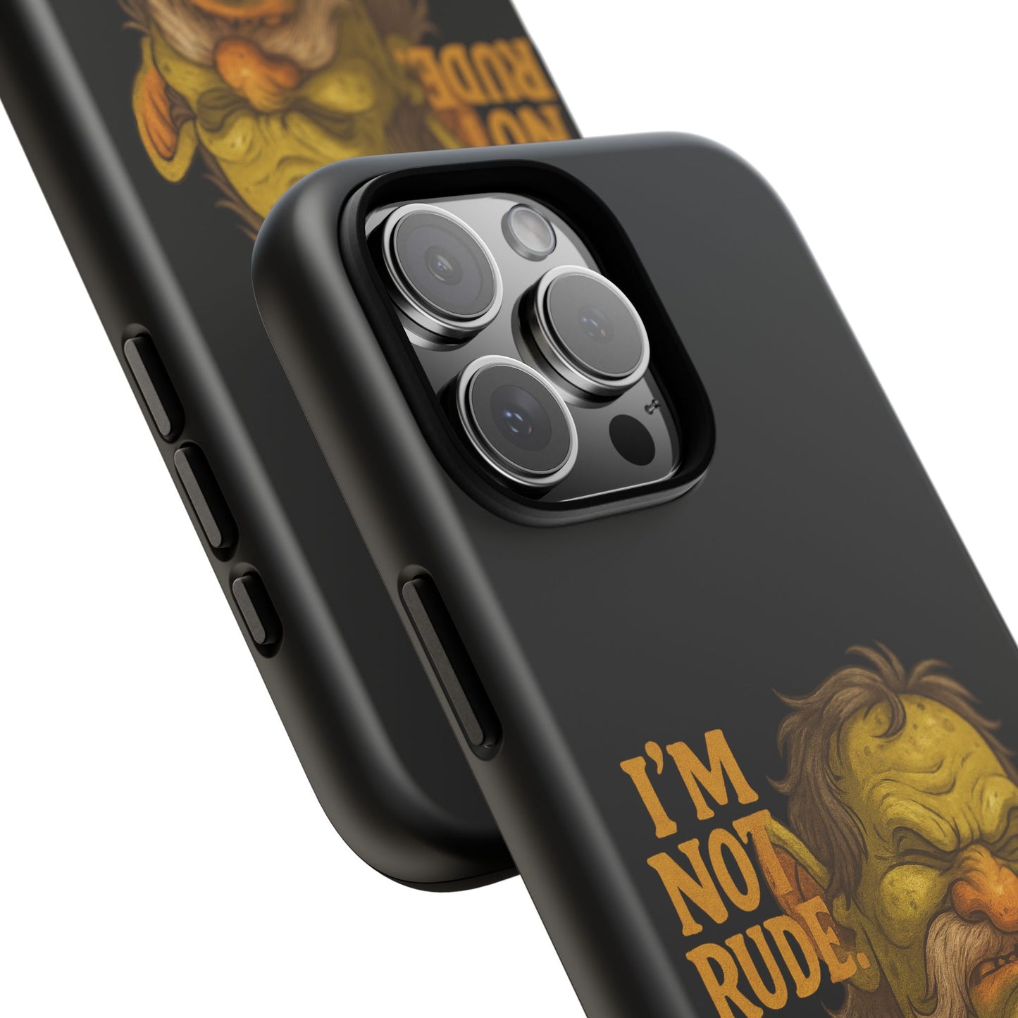 Phone Case — "I'm Not Rude, You're Just Exhausting" Grumpy Goblin Protective Cover