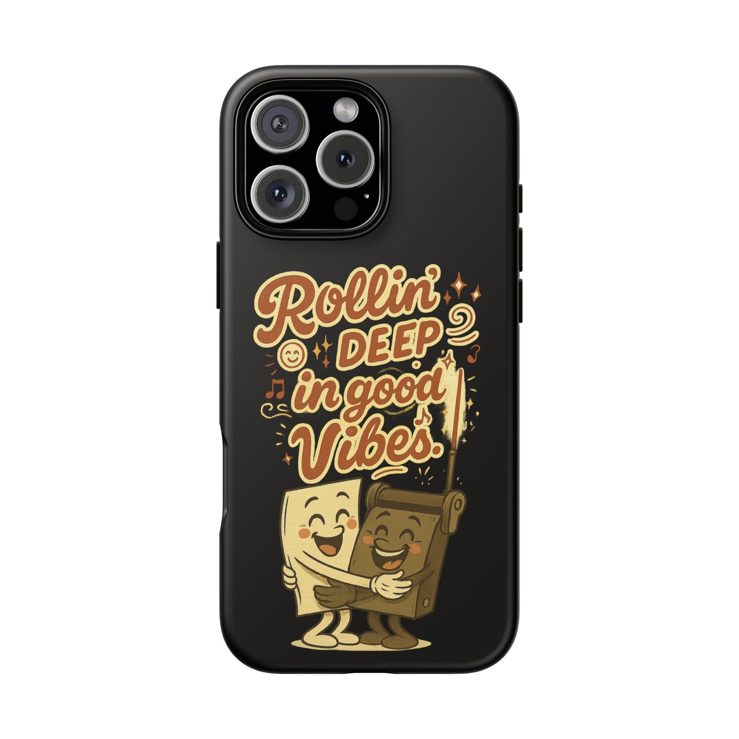 Phone Case — "Rollin' Deep in Good Vibes" Cartoon Retro Design