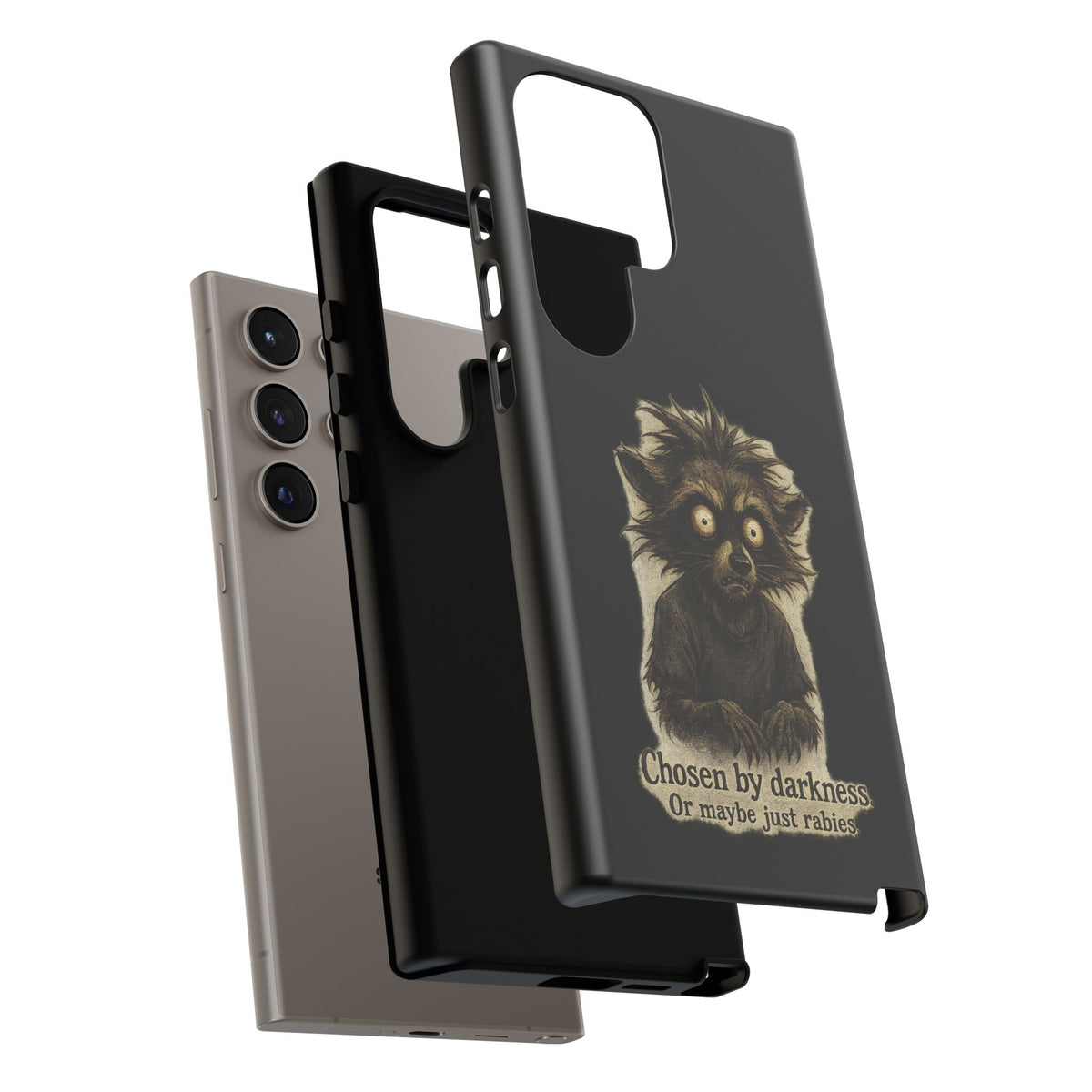 Phone Case — "Chosen by Darkness (Or Maybe Just Rabies)" Cute Creepy Lemur Design