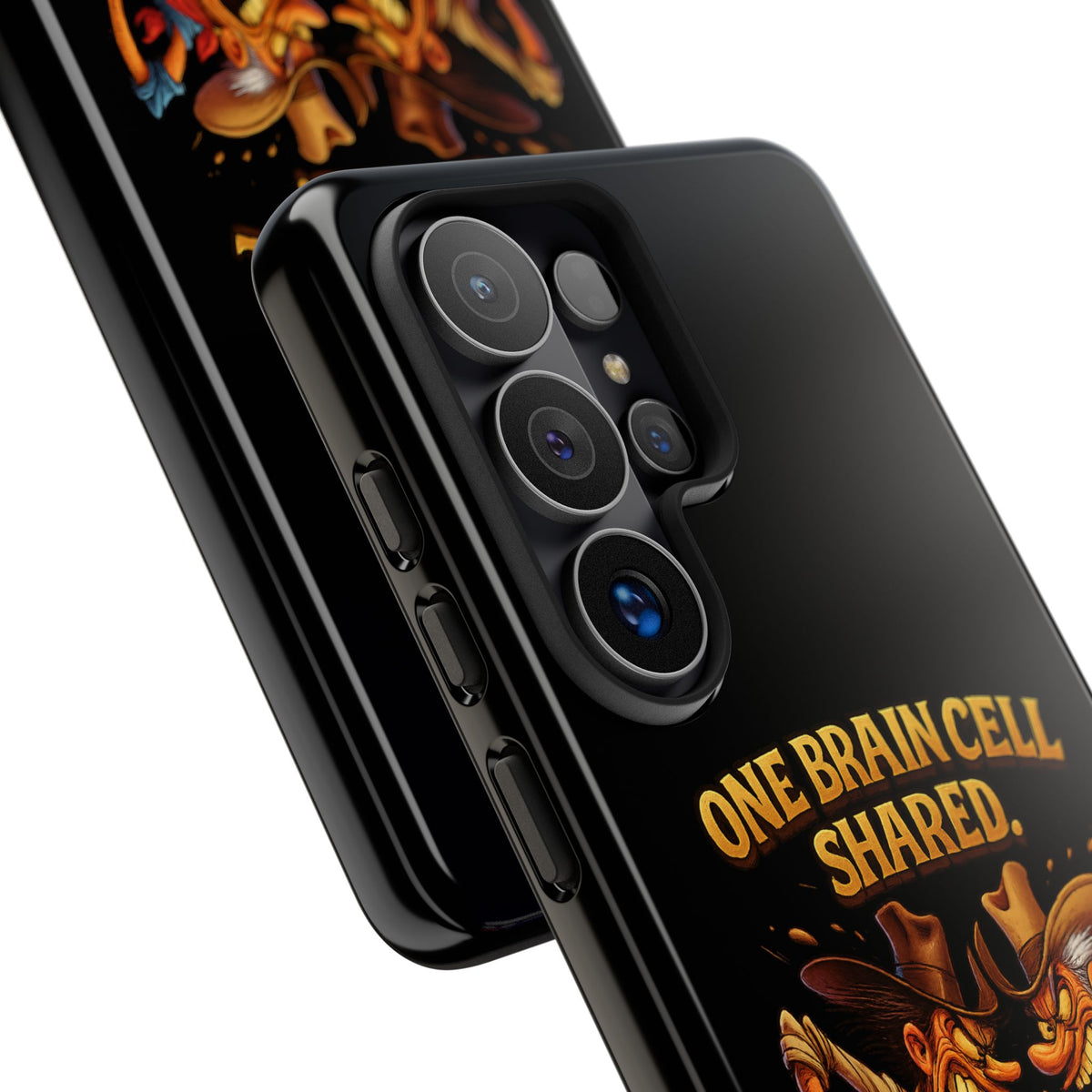 Phone Case — 'One Braincell Shared, Constantly Fighting for Custody' Funny Rivalry Cartoon