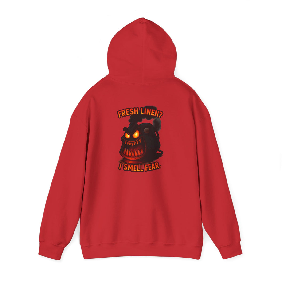 Horror Hoodie — 'Freshly Blended I Smell Fear' Graphic Back Sweatshirt