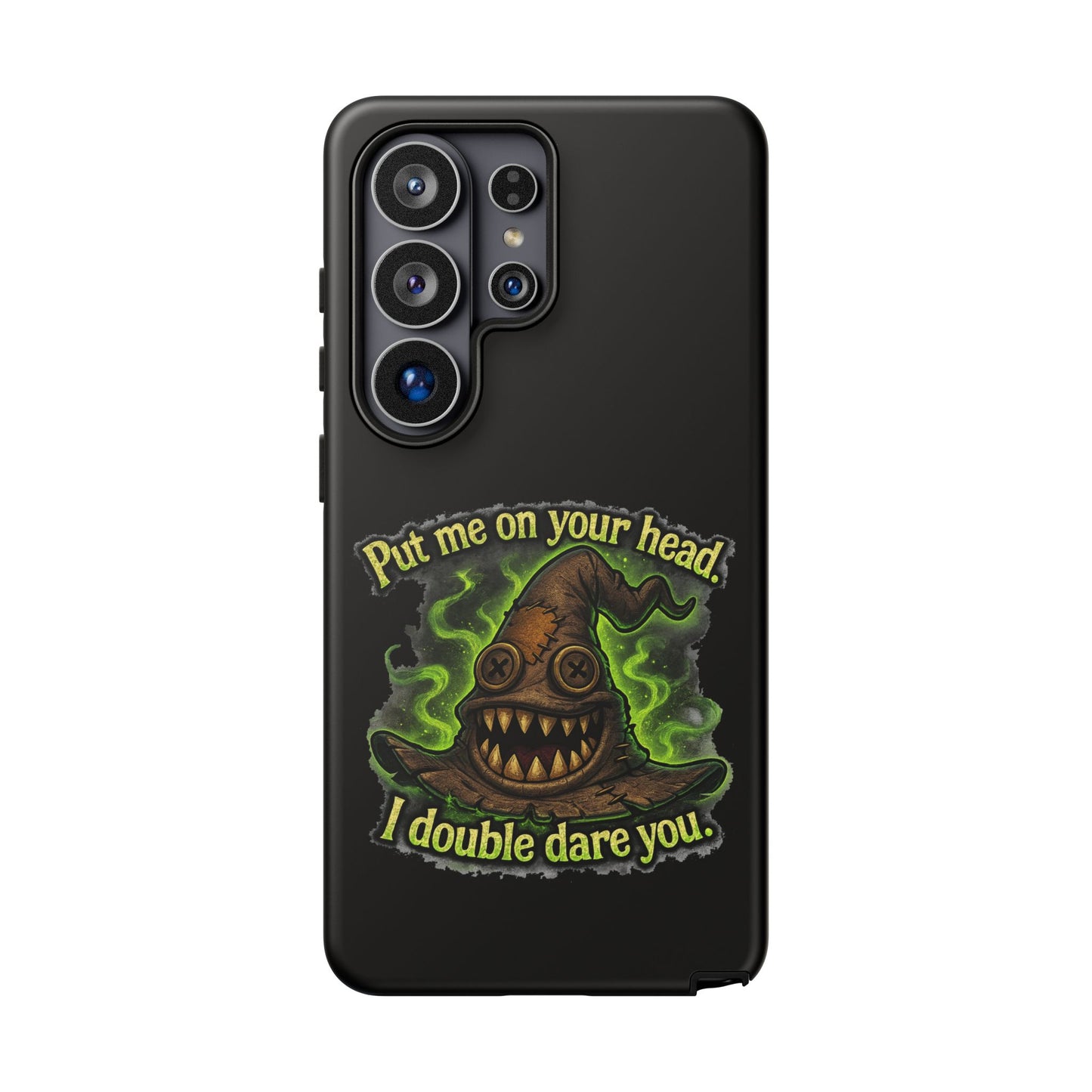 Phone Case — 'Put Me On Your Head, I Double Dare You' Witch Hat Horror Design