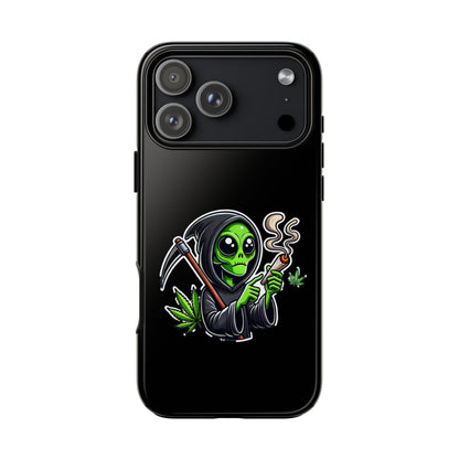 Reaper Alien Phone Case – Cute Grim Reaper Smoking Weed iPhone Case