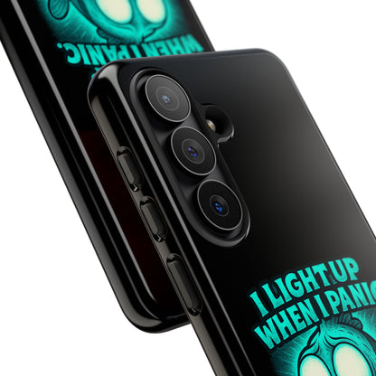 Phone Case — "I Light Up When I Panic" Glow Fish Anxiety Phone Case