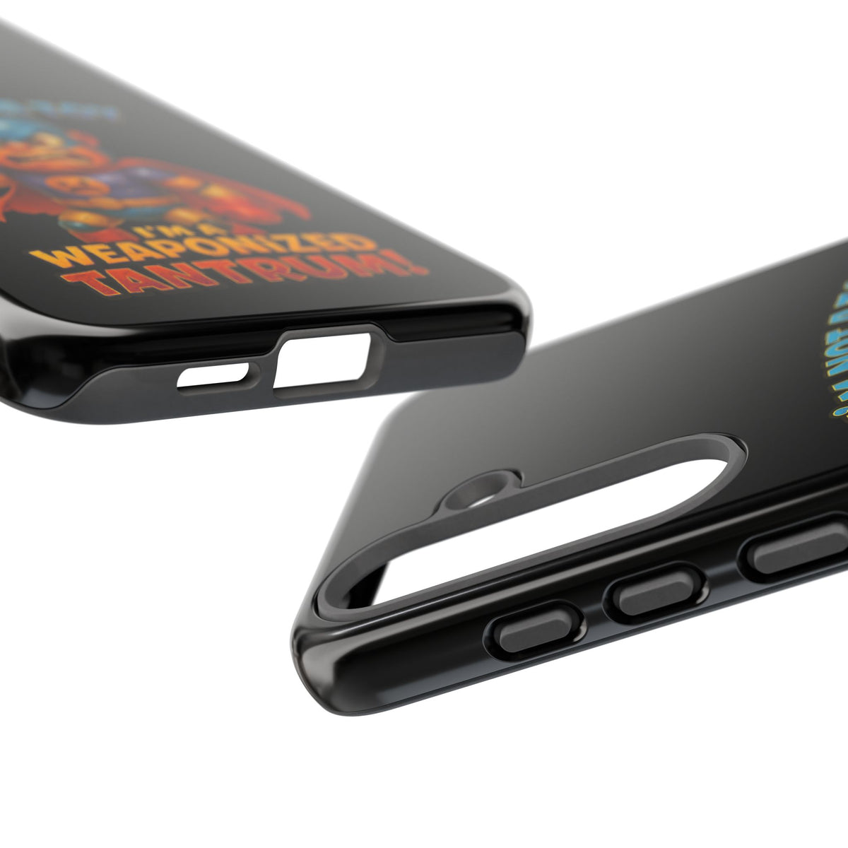 Phone Case — "I'm Not a Toy, I'm a Weaponized Tantrum" Cartoon Superhero Design