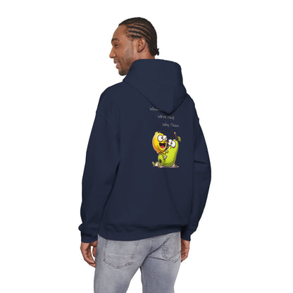Hoodie - "When We’re Half, We’re There" Cute Mango & Pear Friendship Hoodie
