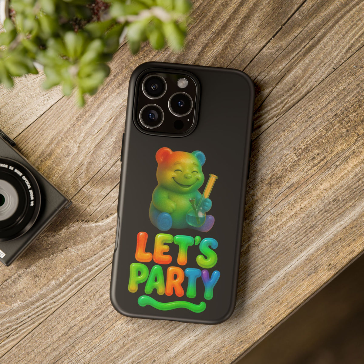 Let's Party Rainbow Bear Phone Case