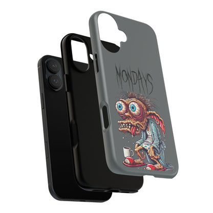 Mondays Zombie Character Phone Case – Funny Groggy Coffee Phone Cover