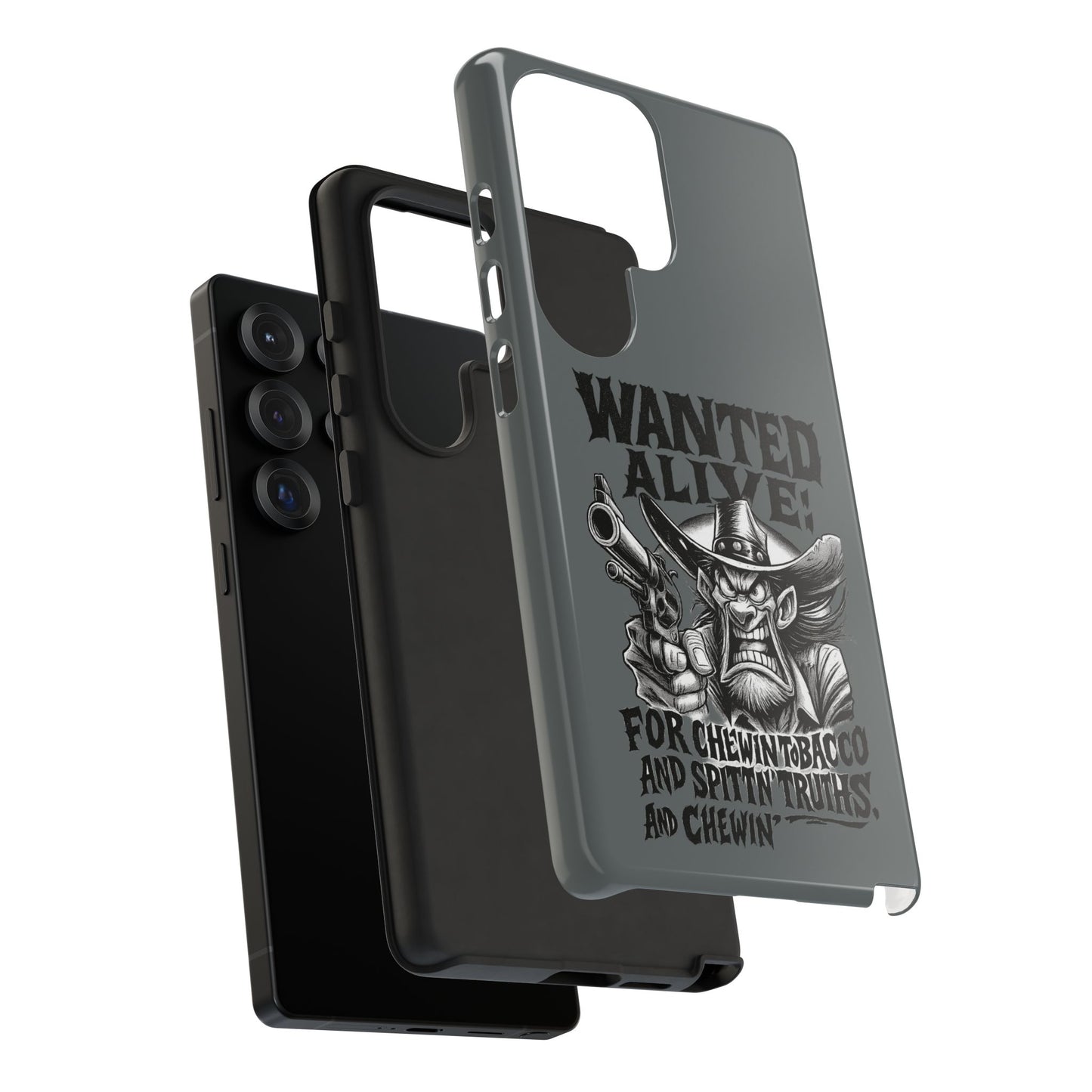 Phone Case — "Wanted Alive!" Cowboy Chewin' Tobacco Graphic