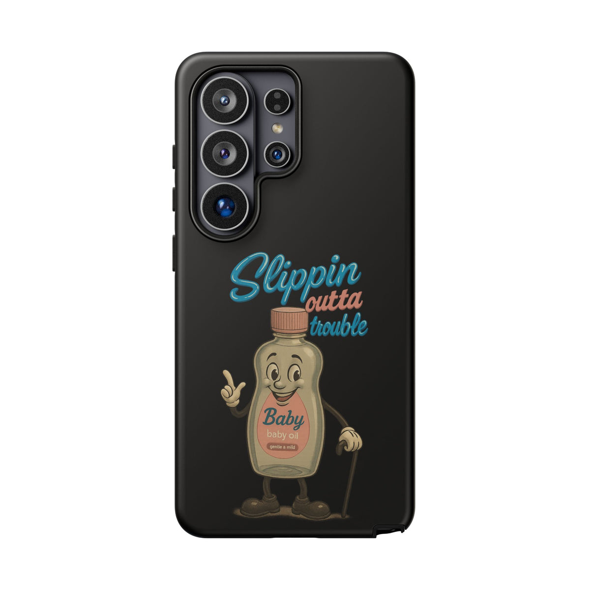 Phone Case — Retro 'Slippin Outta Trouble' Baby Bottle Design