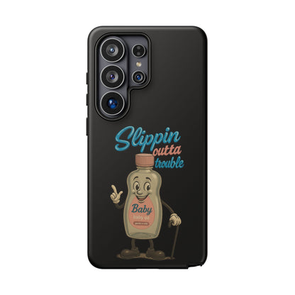 Phone Case — Retro 'Slippin Outta Trouble' Baby Bottle Design