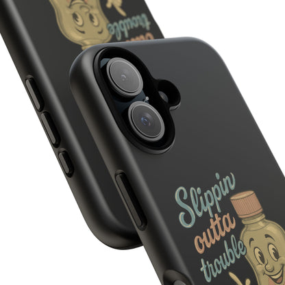 Phone Case — 'Slippin Outta Trouble' Retro Baby Oil Mascot