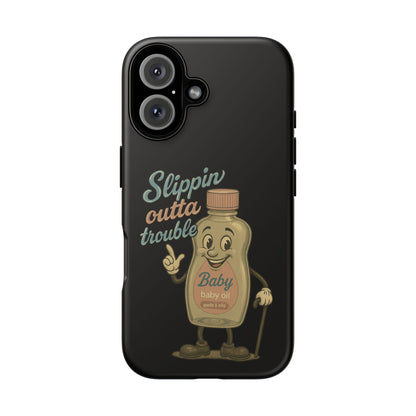 Phone Case — 'Slippin Outta Trouble' Retro Baby Oil Mascot