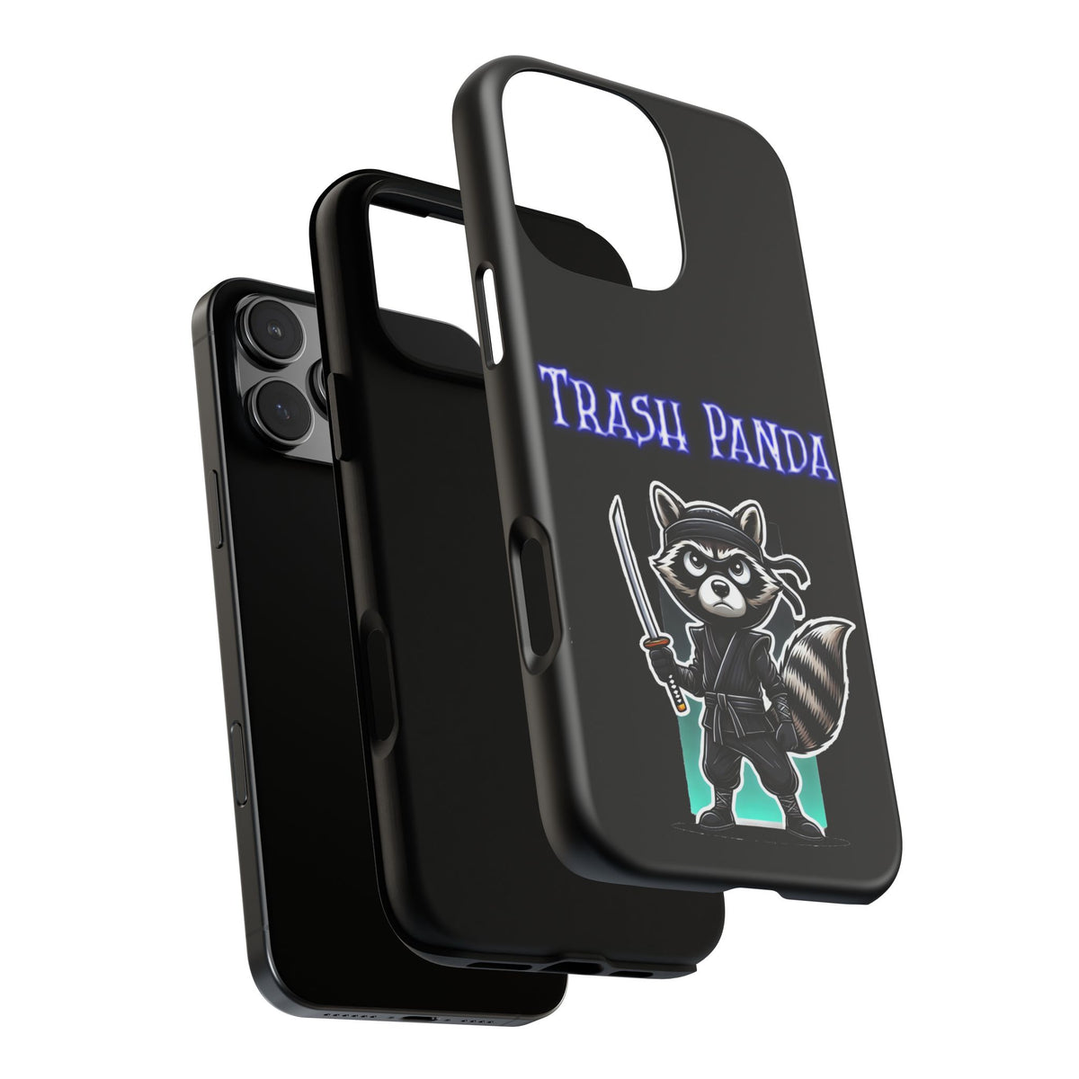 Trash Panda Ninja Phone Case — Cute Raccoon Warrior Protective Case