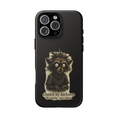 Phone Case — "Chosen by Darkness (Or Maybe Just Rabies)" Cute Creepy Lemur Design