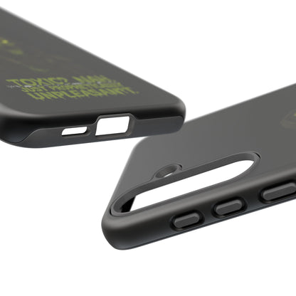 Phone Case — 'Toxic? Nah, Just Prophetically Unpleasant' Neon Grim Reaper Protective Cover