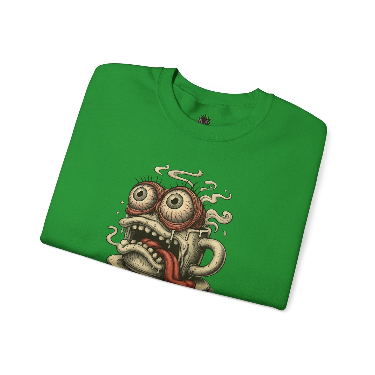 9 A.M. Coffee Mug Face Crewneck Sweatshirt