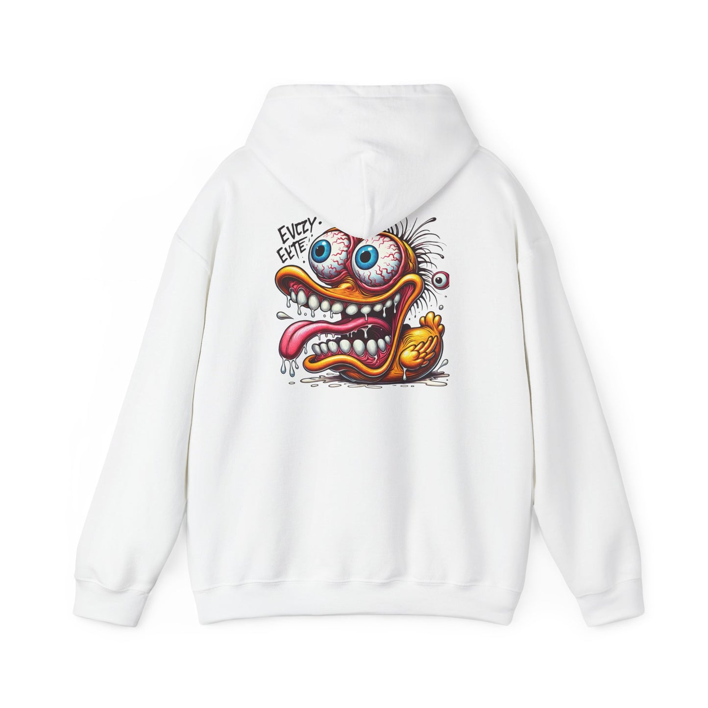 Crazy Cartoon Monster Hoodie - "Every Bite" Retro Hot Rod Art Pullover