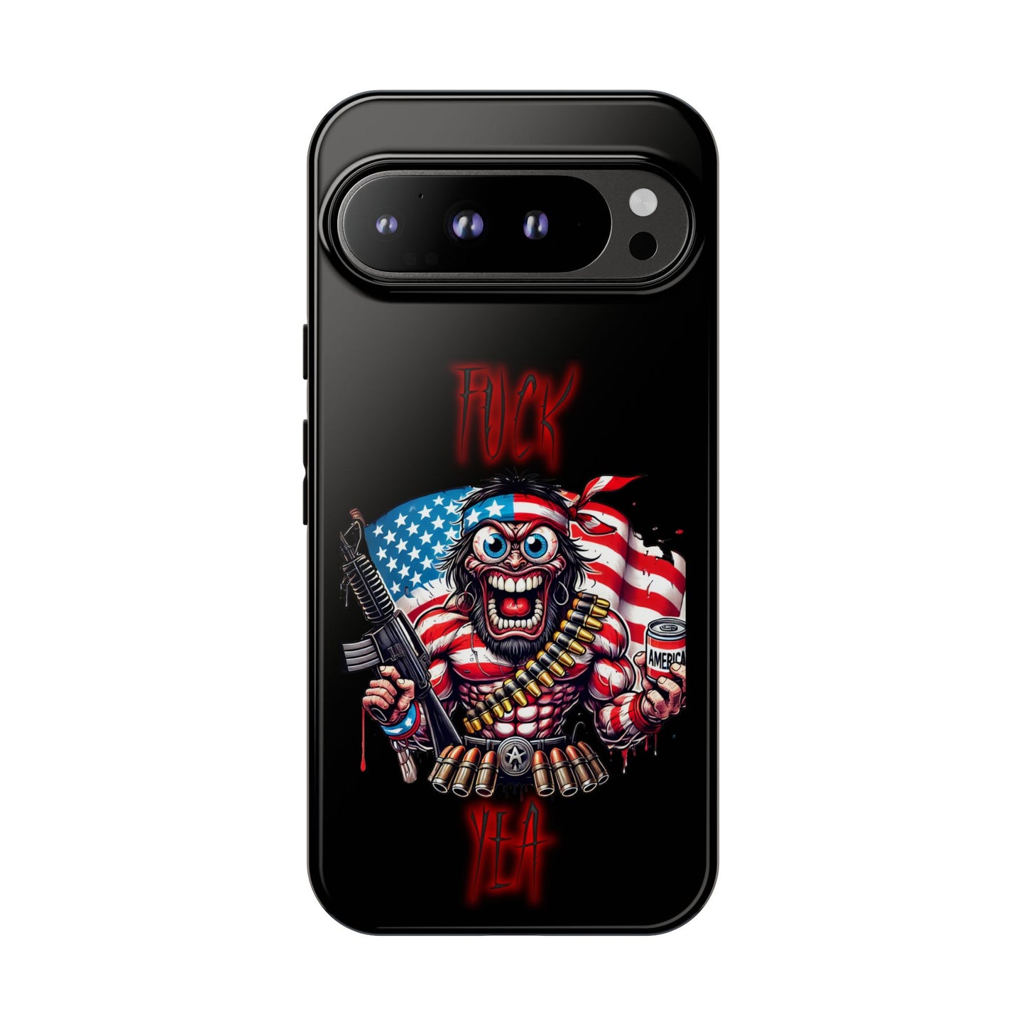 Phone Case — American Flag Skull Soldier Design (Tough Cases)