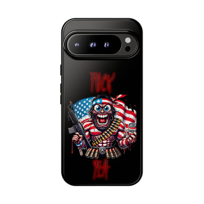Phone Case — American Flag Skull Soldier Design (Tough Cases)