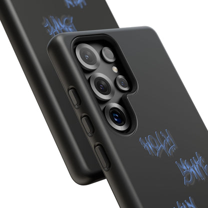 Phone Case — Blue Neon Graffiti "Tough Cases" Protective Cover