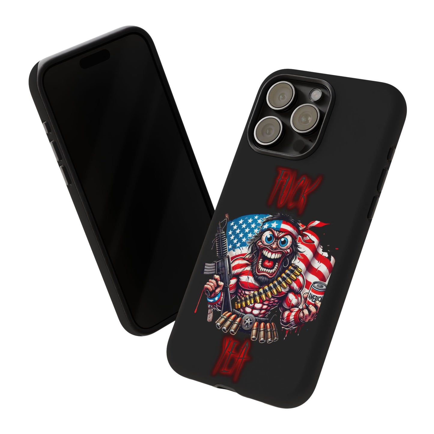 Phone Case — American Flag Skull Soldier Design (Tough Cases)