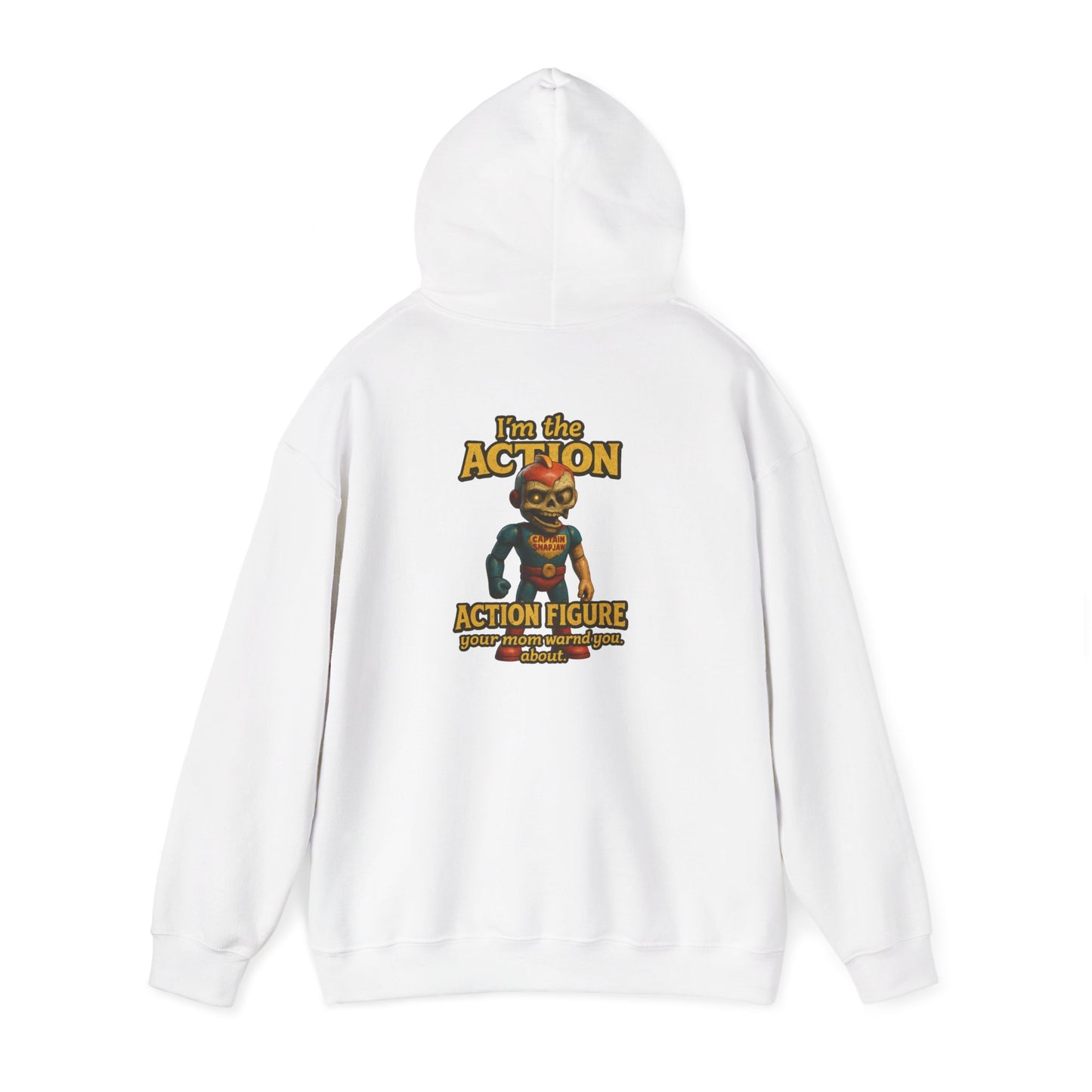 Action Figure Hoodie – Retro Toy Gamer Graphic Pullover