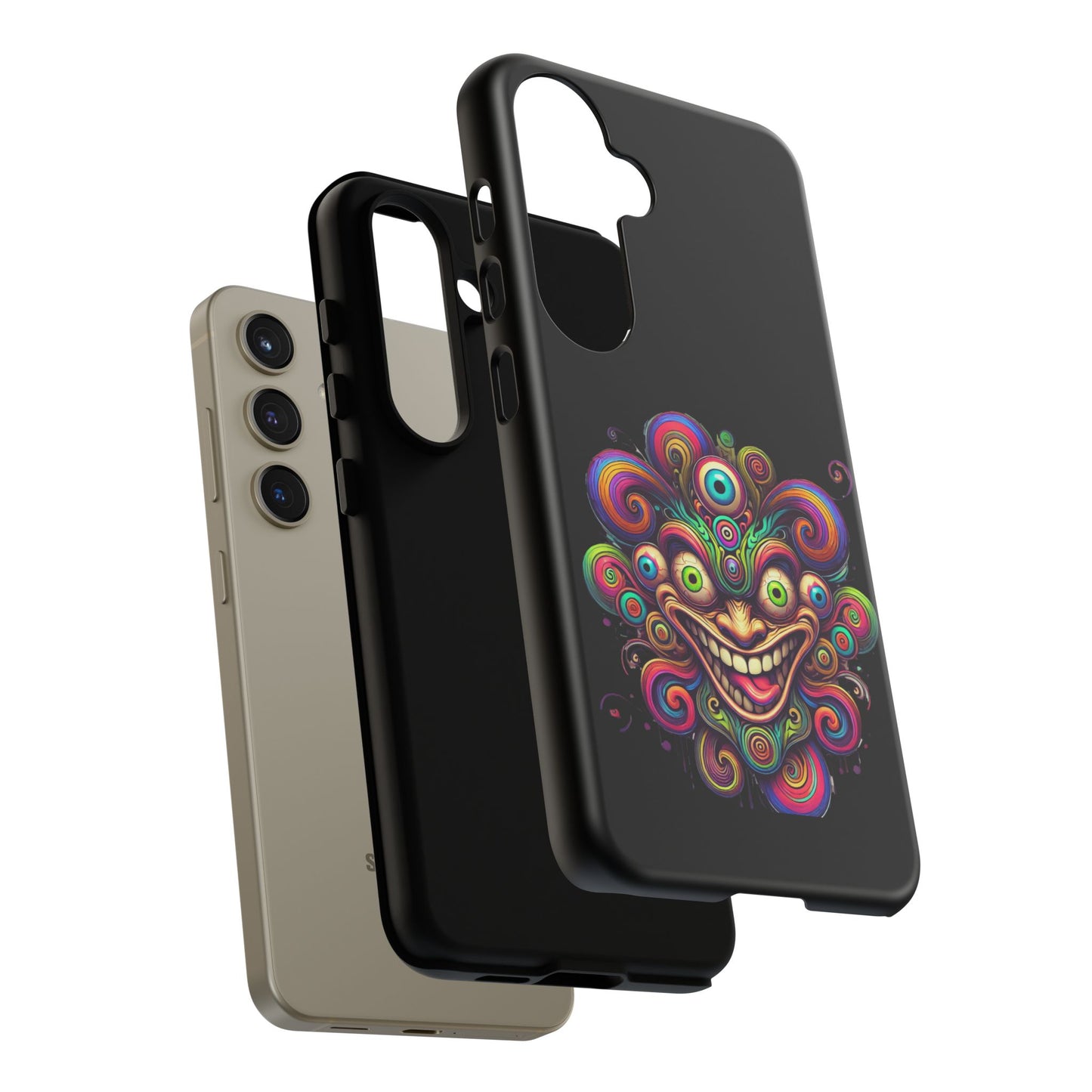 Psychedelic Jester Phone Case — Colorful Creepy Clown Tough Case
