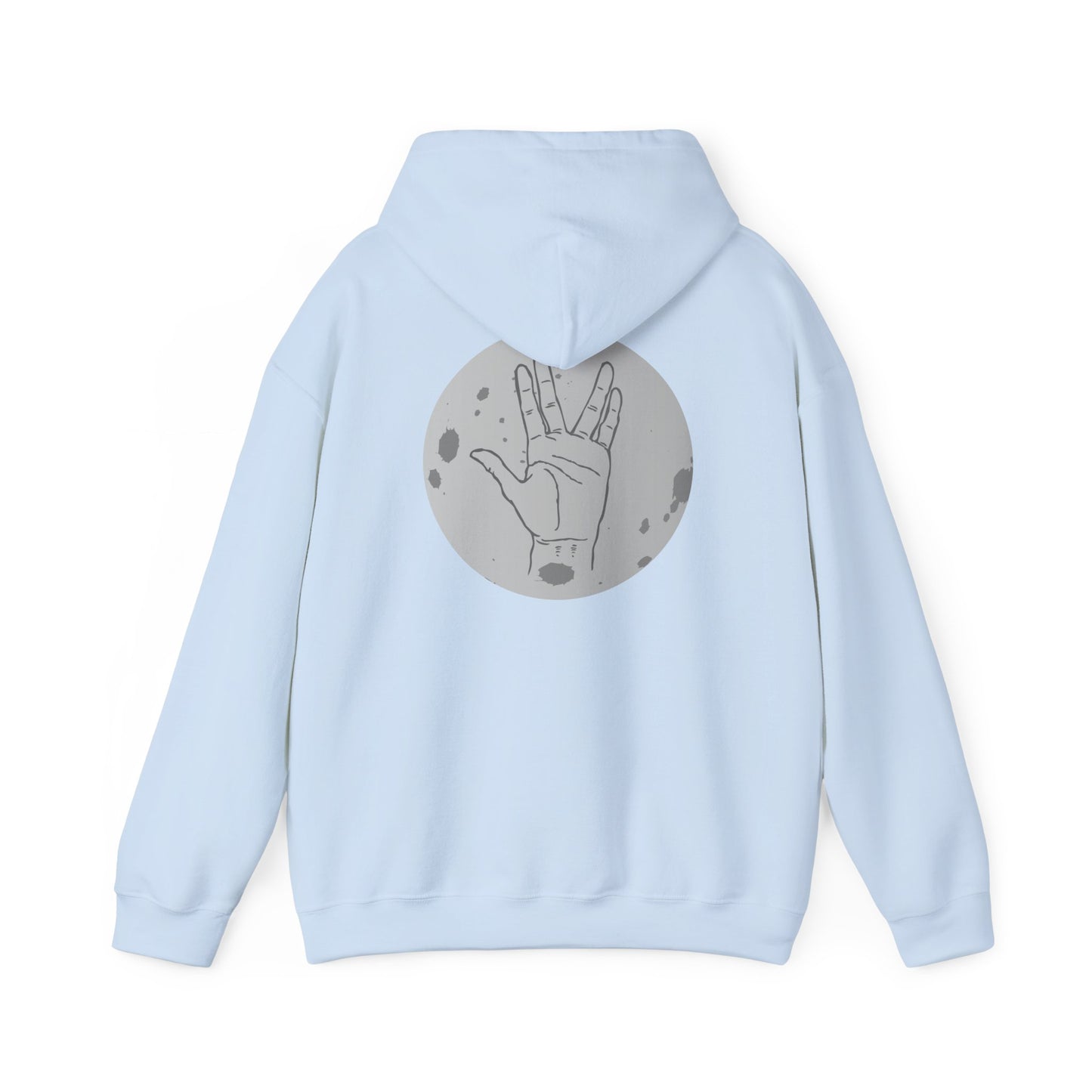 Vulcan Salute Hoodie — Retro Space Hand Graphic Pullover