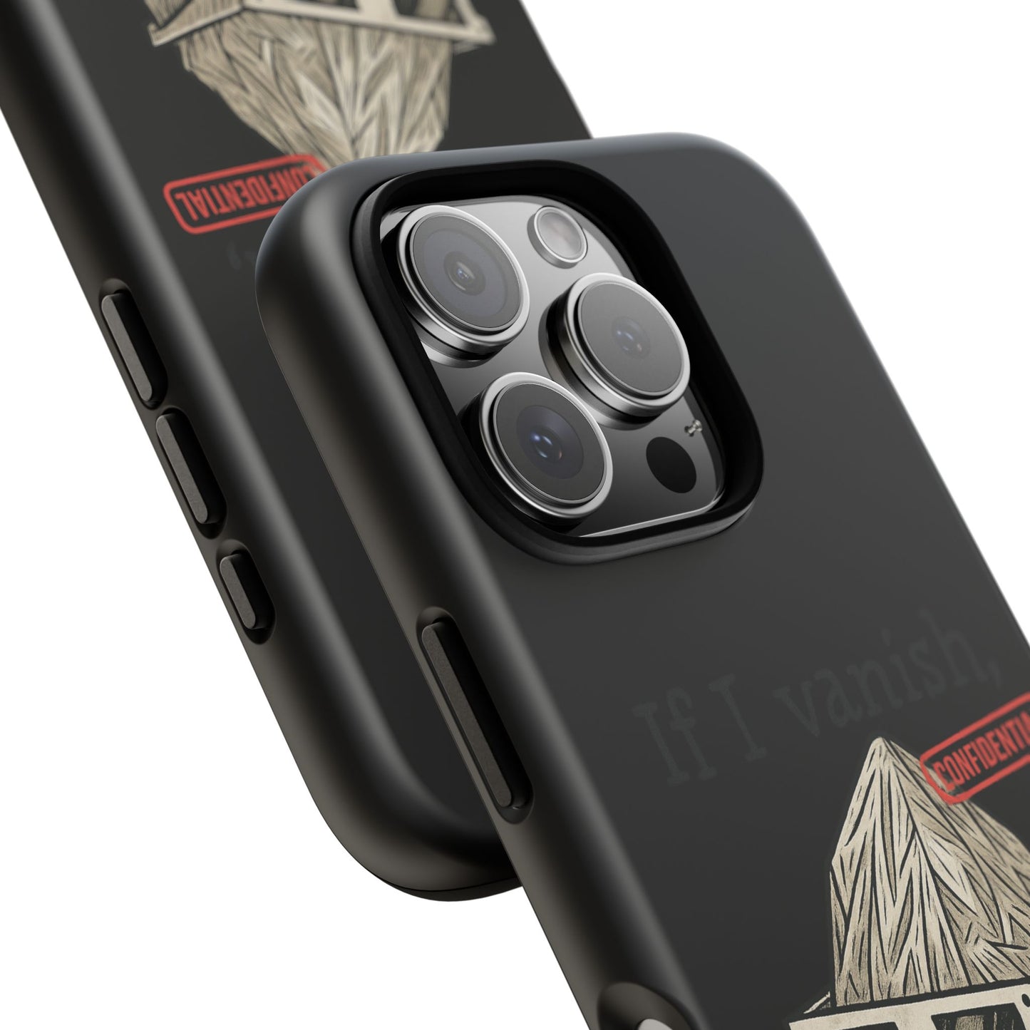 Conspiracy Tin-Foil Hat Phone Case — If I Vanish, Tell the Pigeons I Knew (Confidential)